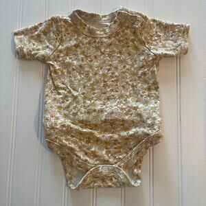Goumi Floral Bamboo Cotton Blend Bodysuit Yellow Gold Size Baby Girls 0/3 Months